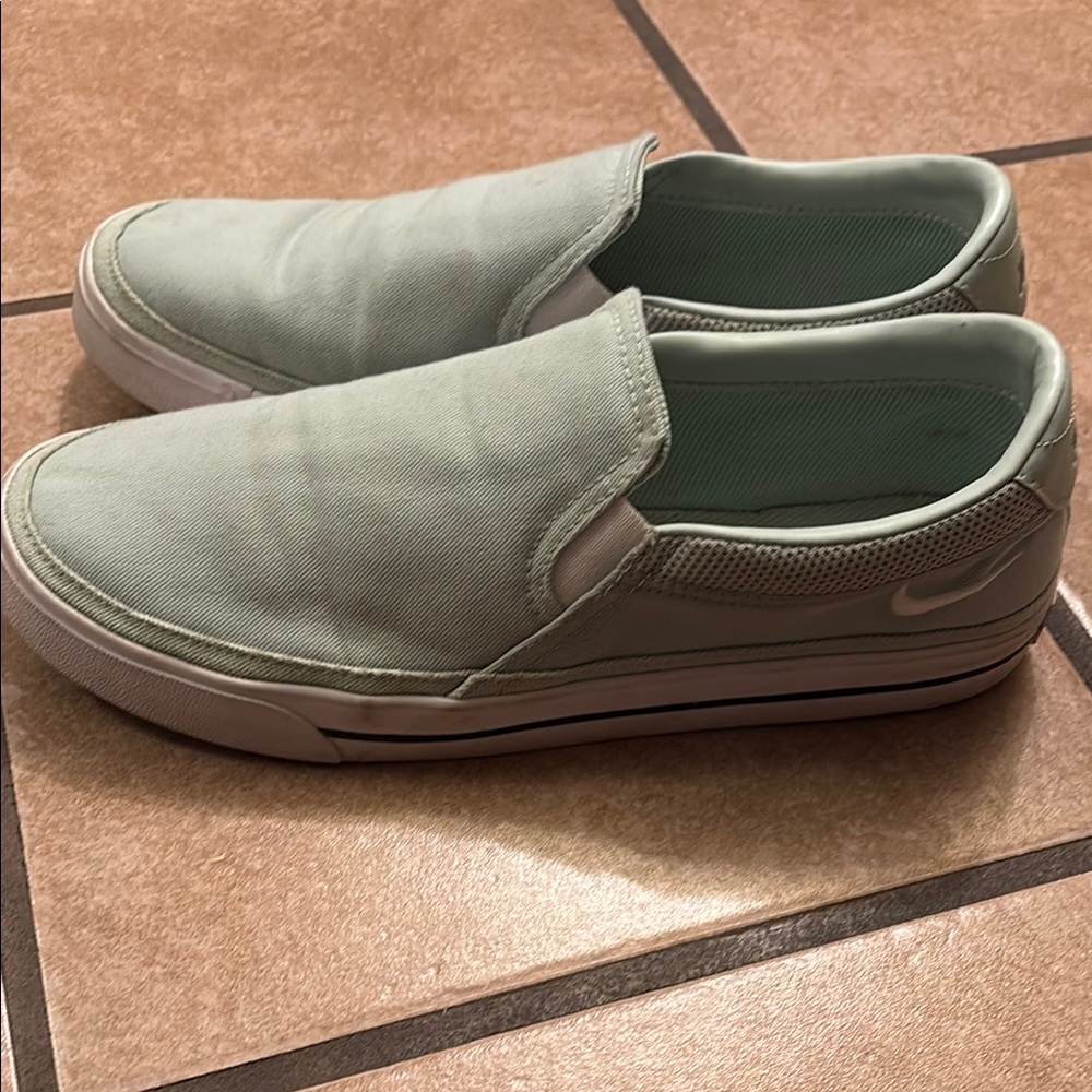 Nike Mint Green Slip-On Sneakers